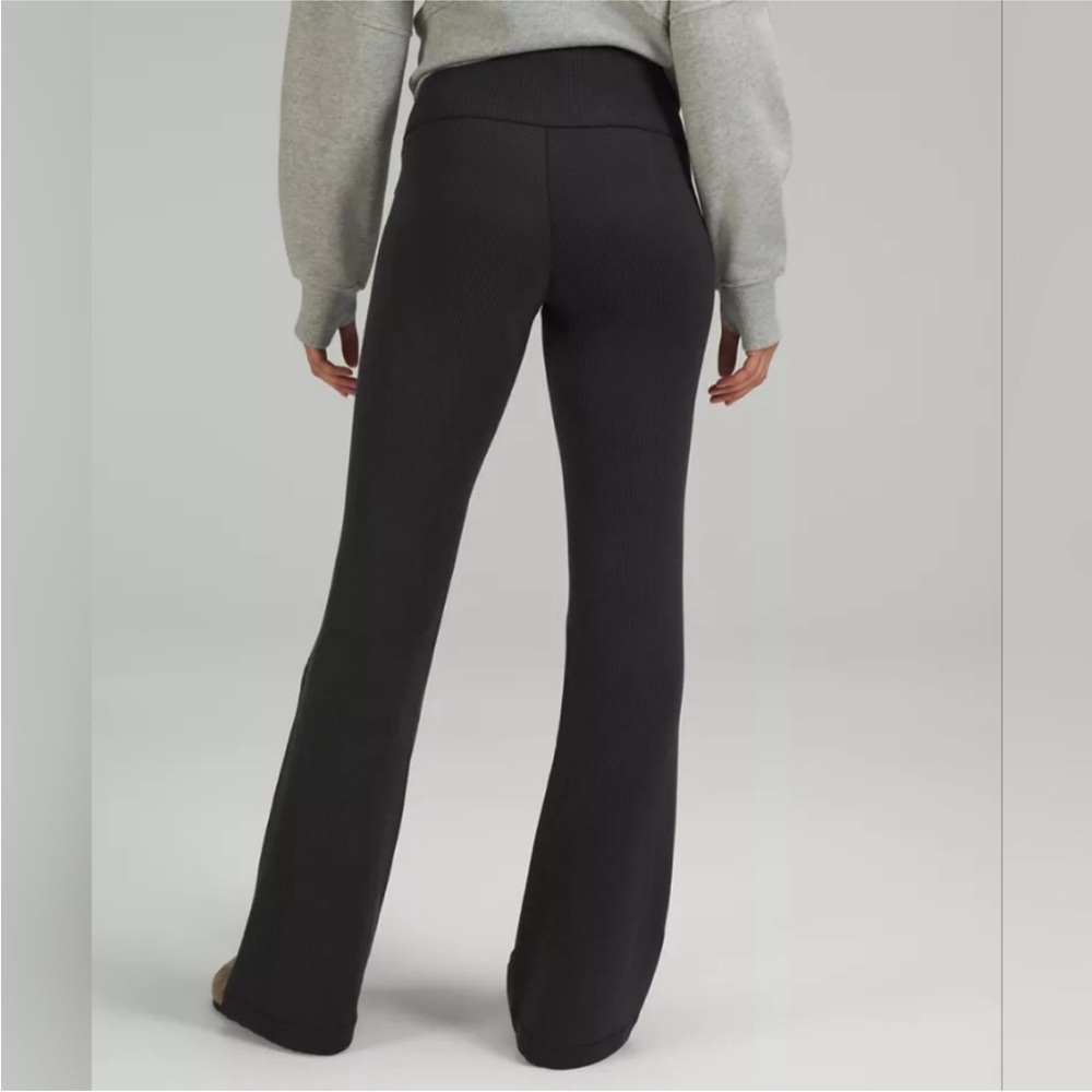 SOLD lulemon Athletica Pants Brushed Softstreme Ribbed Zip Flared Pant 32.5"